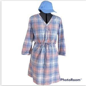 (Get 2!) Columbia Checkered Dress and Blue Sun Hat Ball Cap Bundle
